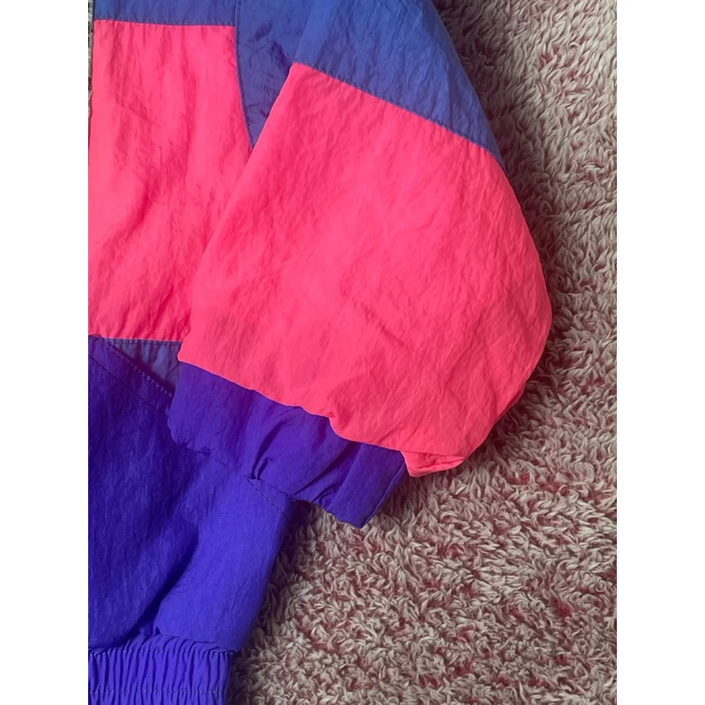Girls' vtg hechts Colorblock Windbreaker Jacket 2T Pink Purple